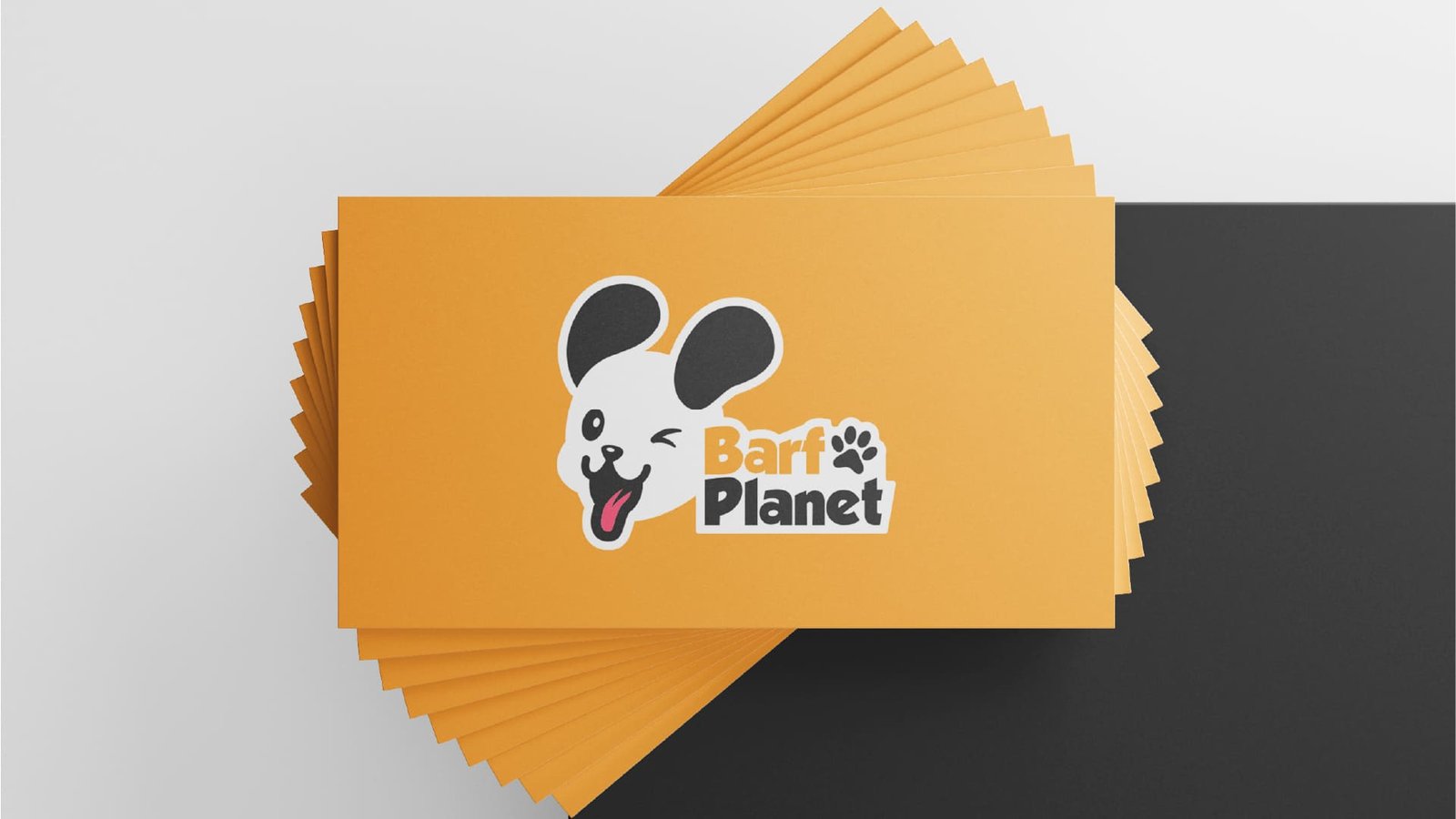 Barf Planet card business mockup