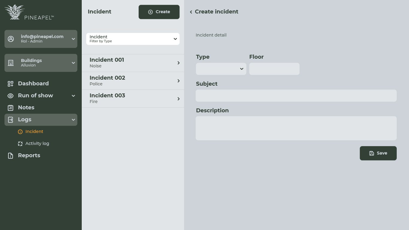 Pineapel Webapp design