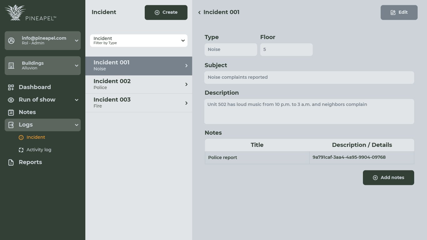 Pineapel Webapp design