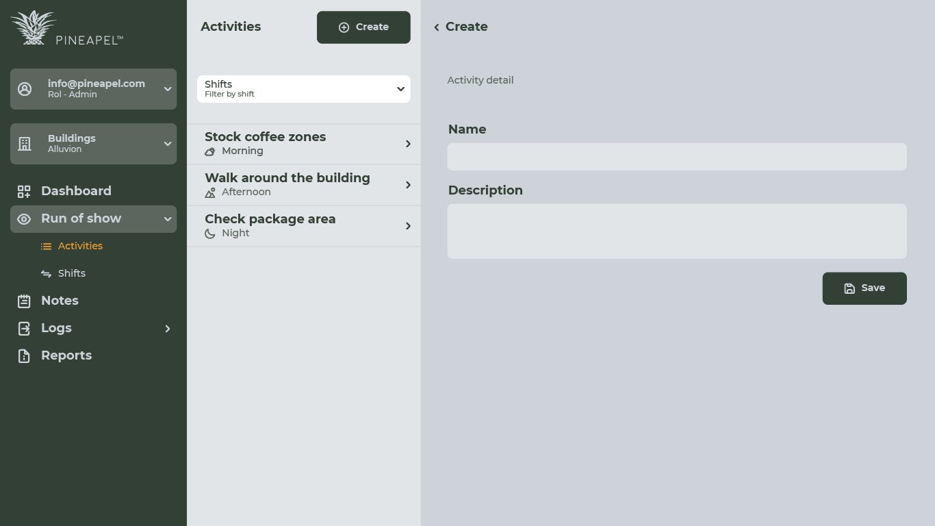 Pineapel Webapp design