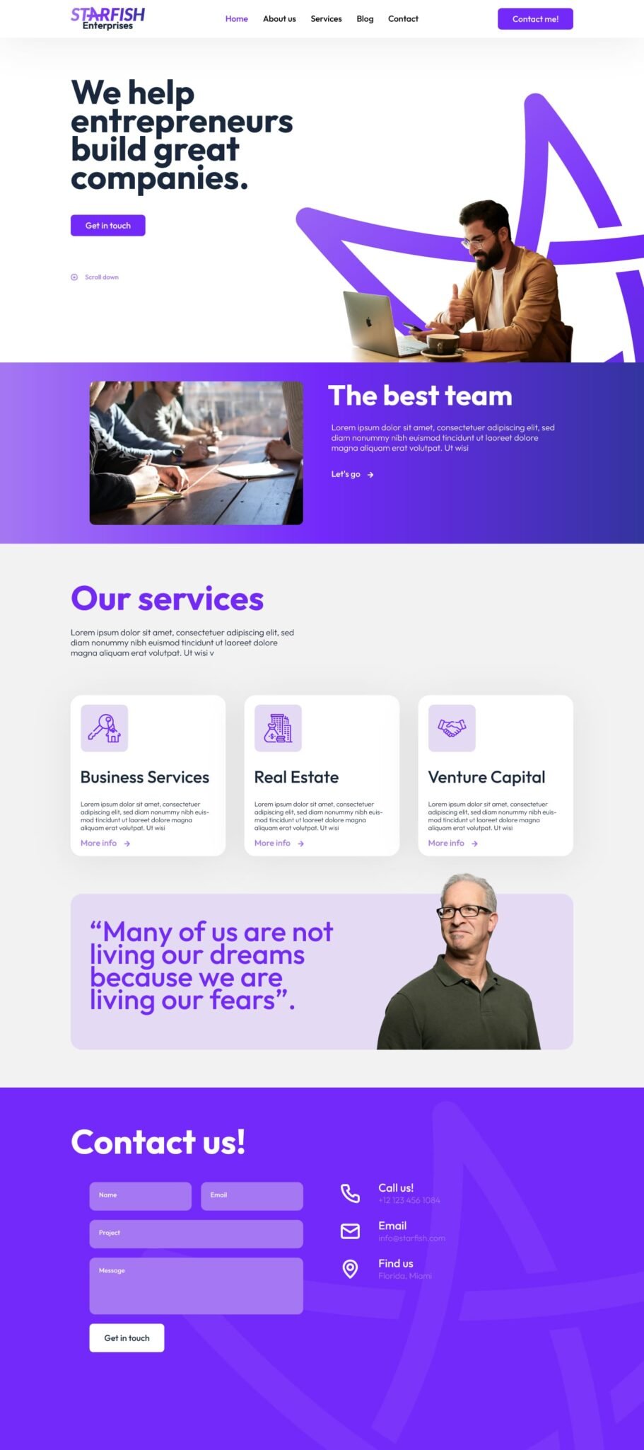 Starfish Enterprises siteweb design