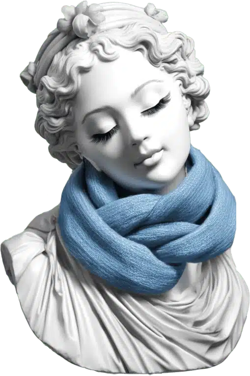 Services - Brand2Fam bufanda para el frio enredada en el cuello de tonos azules - Brand2Fam